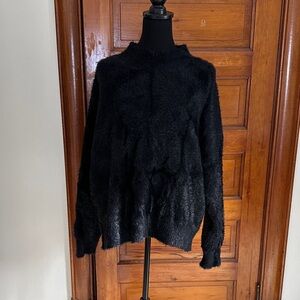 Altar'd State Black Fuzzy Pullover